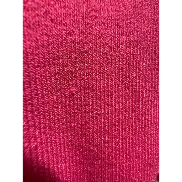 KIKIT Maurice Sasson Knit top Small Pink Silver ring sweater 3/4 sleeve - Picture 8 of 10